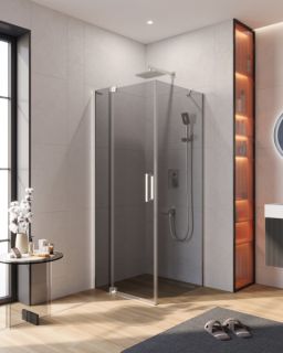Душевой уголок CEZARES SLIDER-AH-1-80-80/90-GRIGIO-Cr
