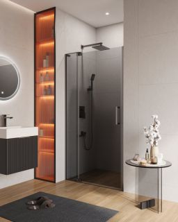 Душевая дверь CEZARES SLIDER-B-1-100/110-GRIGIO-GM оружейная сталь