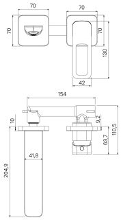 Встраиваемый смеситель для раковины IDDIS Slide хром SLISB00i65