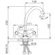 Смеситель для кухни Frap F4119-2 хром
