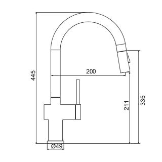 Смеситель для кухни Frap F60807-6 черный
