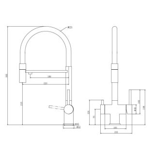 Смеситель для кухни Kohr Berga Series 1LQ180251DB-0000A чёрный
