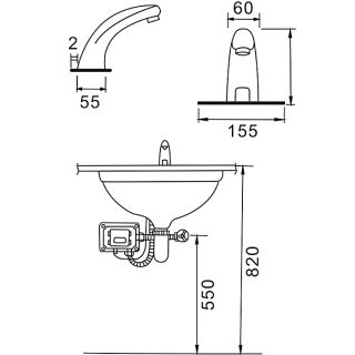 Смеситель для раковины Frap F512-1 хром