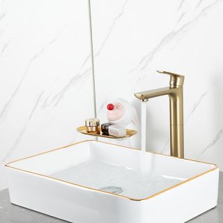 Смеситель для раковины Gappo G1048-32 золотой сатин