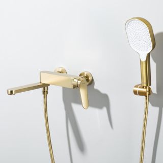 Смеситель для ванны Gappo G3210-3 золотой сатин
