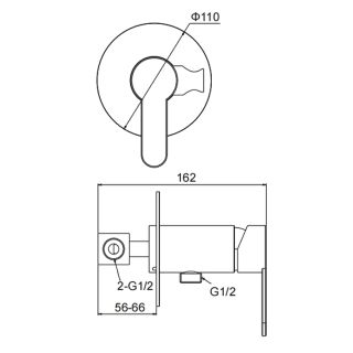Гигиенический душ Frap F72801-6 черный