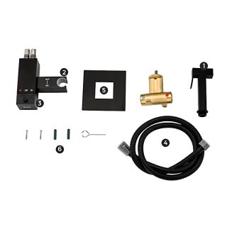 Гигиенический душ со смесителем Gappo G7207-60 с термостатом чёрный