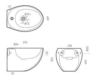 Подвесное биде Sanita Luxe Ringo белый