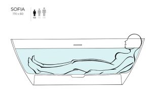 Ванна из искусственного камня Salini Sofia S-Sense 102516G 170x80см белый глянцевый