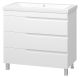 Напольная тумба под раковину Misty Софт 90см белый