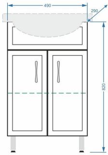 Тумба под раковину Stella Polar Концепт 55см белый SP-00000045