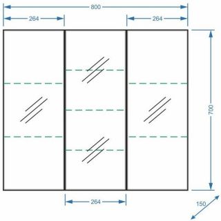 Зеркало-шкаф Stella Polar Концепт Парма SP-00000126 80х70