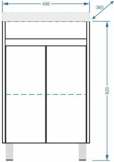 Тумба под раковину Stella Polar Фаворита 50см белый SP-00000162