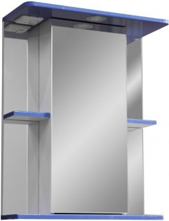 Зеркало-шкаф с подсветкой Stella Polar Колор-1 55см синий SP-00000197