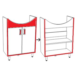 Тумба под раковину Corozo Спектр 50см белый/серый SD-00000707