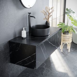 Подвесная тумба под раковину Sancos Stone ST120NM 120см Nero Marquina