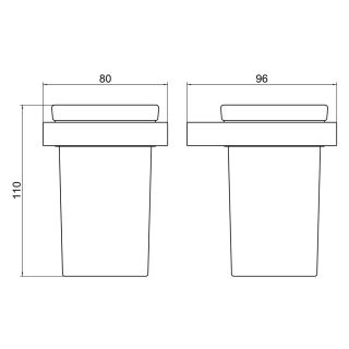 Стакан для зубных щёток Timo Petruma 15233/00 хром