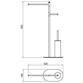 Стойка в ванную комнату Timo Saona 13085/18 чёрное золото
