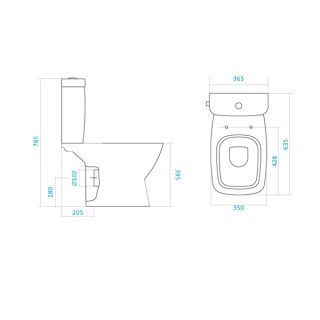 Унитаз напольный Santek - Нео с сиденьем дюропласт