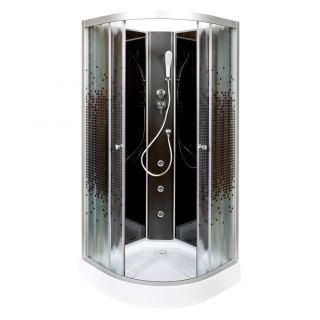 Душевая кабина Deto L 809 N с гидромассажем BLACK 90х90х200 см