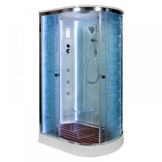 Душевая кабина Deto ЕМ1512 L LED с гм. 120х80х220 см