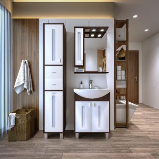 Пенал Бриклаер Бали 4627125411885 35 см венге/белый