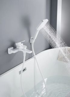 Смеситель для ванны Knotlor KN-22/WY, белый