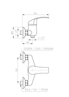 Смеситель для душа Rav Slezak Mississippi MS080.5 хром