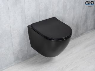 Унитаз подвесной Tornado Gid Tr2122TF-Bm 62261Y черный матовый 49x36x36