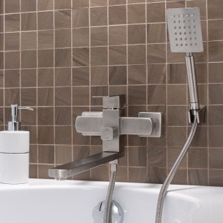 Смеситель для ванны с душем РМС SUS125-006EP нержавеющая сталь