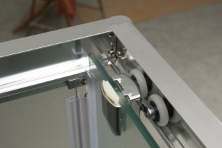 Душевой уголок прямоугольный, хром BelBagno UNIQUE-AH-1-100/115-80-C-Cr