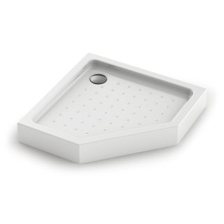 Душевой поддон пятиугольный (трапеция)Veconi Tezeo Acrylic TZ-53, 1000x1000x150, акрил, белый