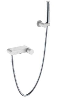 Смеситель для ванны Boheme Stick 123-WCR белый/хром