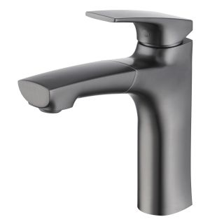 Смеситель для раковины Black&White Universe 7901MG с выдвижным изливом оружейная сталь