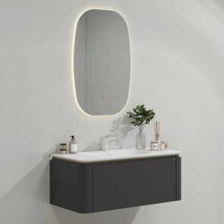 Тумба с раковиной Black&White Universe 9351200 120 см серый