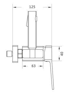 Гигиенический душ со смесителем Rose R1505T-1 оружейная сталь