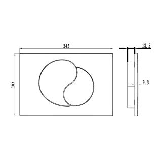 Клавиша смыва IDDIS Unifix хром глянцевый UNI21CHi77