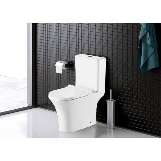 Унитаз-компакт AZARIO FRETTA ROUND AZ-7121 безободковый в комплекте с бачком и сиденьем микролифт