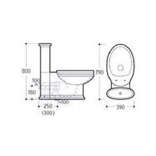 Унитаз напольный Boheme Puro белый 959