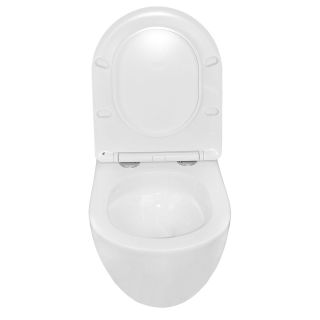 Унитаз подвесной Azario Trevi AZ-0093UQ3 безободковый в комплекте с сидением микролифт Смыв торнадо