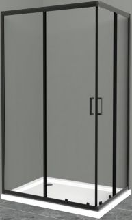 Душевой уголок BelBagno Uno 100x80см чёрный UNO-195-AH-2-100/80-C-NERO