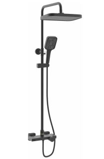 Душевая стойка Rose R1896H-6 с термостатом чёрный матовый