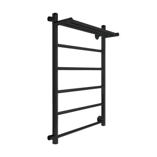 Полотенцесушитель водяной Indigo Line LLSHSW70-40BRL-б/п-60 подключение слева с полкой 70x40 см чёрный муар