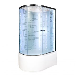 Душевая кабина Deto ЕМ4512 R N LED с гм. 120х80х208 см