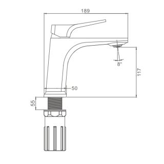 Смеситель для раковины Prohanss P62.10.03 золотой сатин