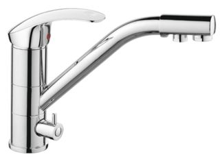 Смеситель для кухни Haiba HB4321 с подключением фильтра питьевой воды хром