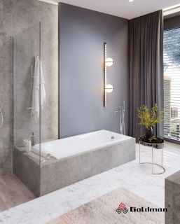 Ванна чугунная Goldman Classic CL16070 160x70см с ножками