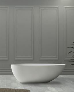 Ванна из искусственного камня ABBER Stein AS9611-1.7 170x80см белый матовый