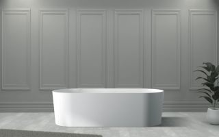 Ванна из искусственного камня ABBER Stein AS9614 180x75см белый матовый