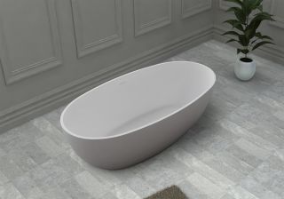 Ванна из искусственного камня ABBER Stein AS9641-1.5 150x78см белый матовый